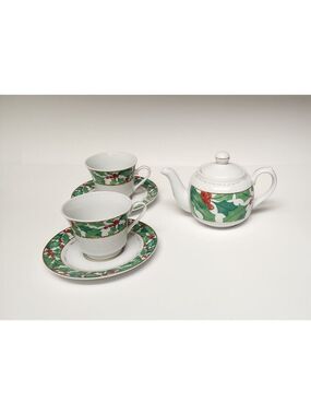 Day Spring Ceramic Tea Pot/Saucers Religious Romans 15:13 Siloam Springs AR